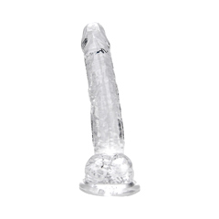 12 cm Dildo mit Hoden Transparent - Produktabbildung 3 - Vibrava Shop