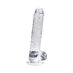 12 cm Dildo mit Hoden Transparent - Produktabbildung 5 - Vibrava Shop