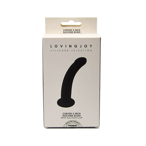12 cm gebogener Silikon-Dildo mit Saugnapf - Produktabbildung 2 - Vibrava Shop