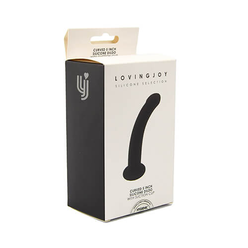 12 cm gebogener Silikon-Dildo mit Saugnapf - Produktabbildung 3 - Vibrava Shop