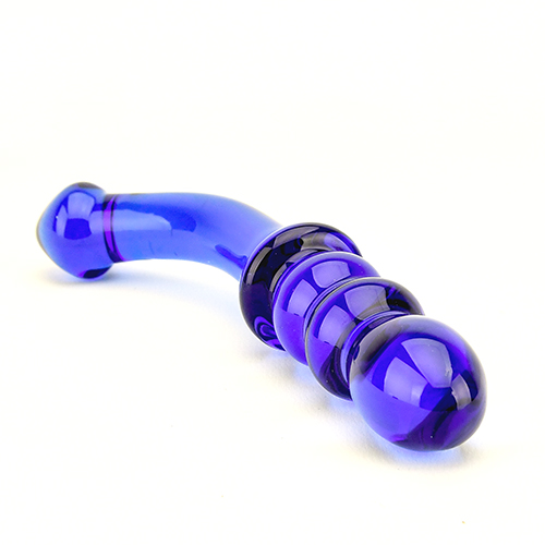 "Glas-Dildo mit Rippen für G-Punkt Stimulation" - Produktabbildung 3 - Vibrava Shop